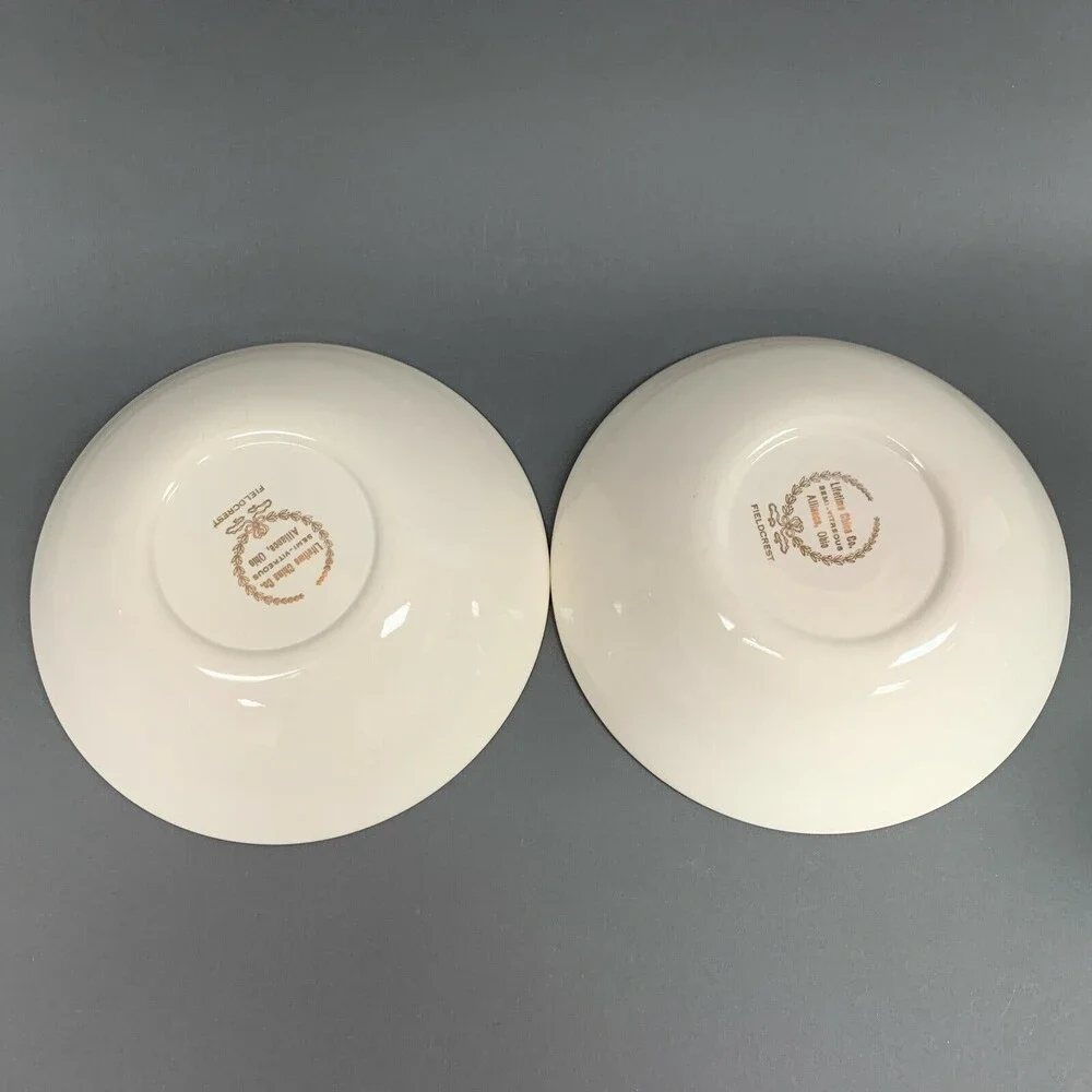 Lifetime China Co Fieldcrest Vegetable Serving Bowls Semi-Vitreous Lot of‎ 2